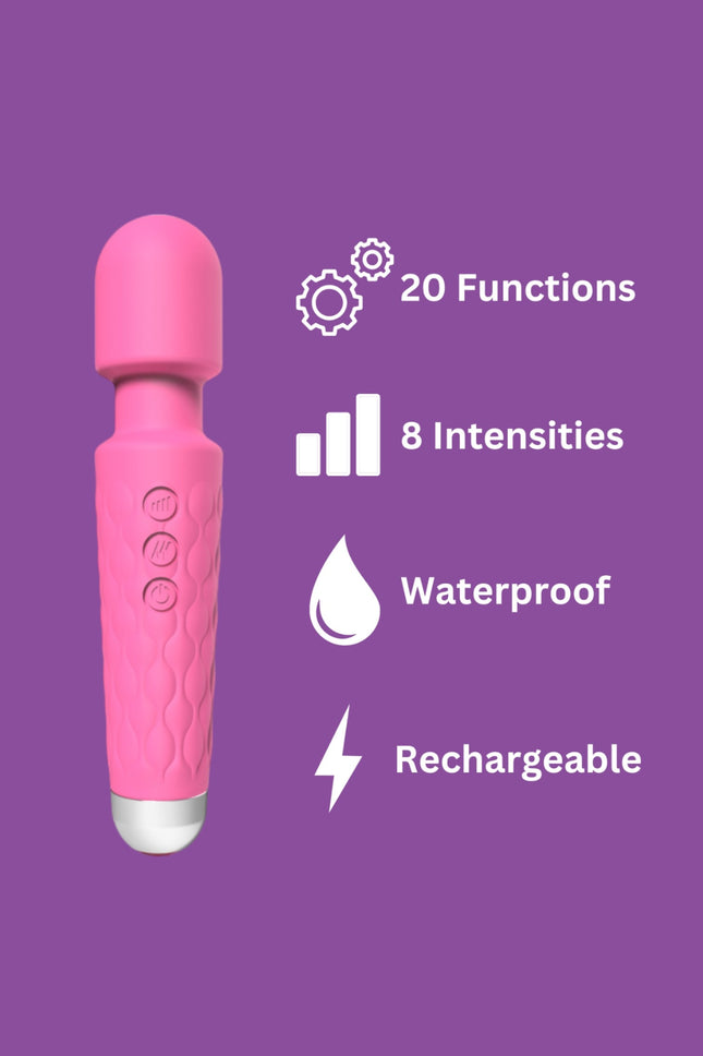 Loving Joy 20 Function Wand Vibrator Pink