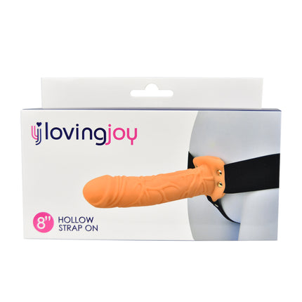 Loving Joy 8 Inch Hollow Strap On Vanilla