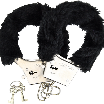 Loving Joy Furry Handcuffs Black