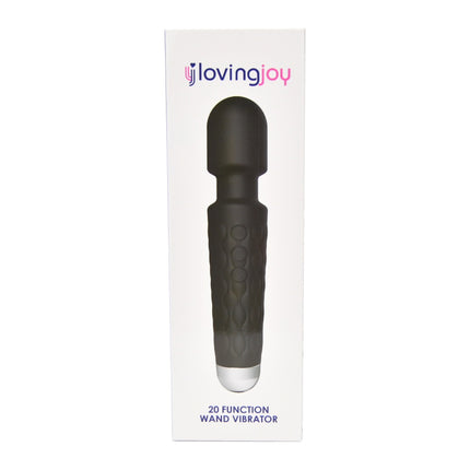 Loving Joy 20 Function Wand Vibrator Black