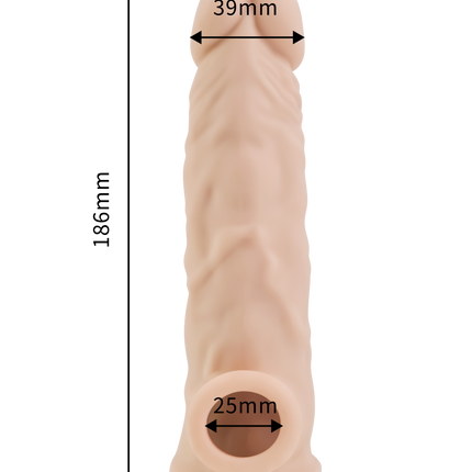 Rev-Sleeves 7.5 Inch Girthy Realistic Silicone Penis Extension Sleeve