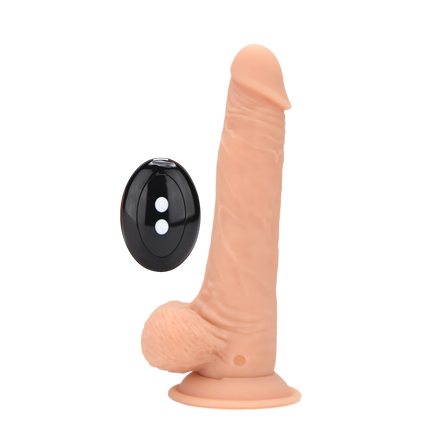 Loving Joy 7.5" Remote Thrusting & Vibrating Silicone Dildo