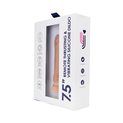 Loving Joy 7.5" Remote Thrusting & Vibrating Silicone Dildo