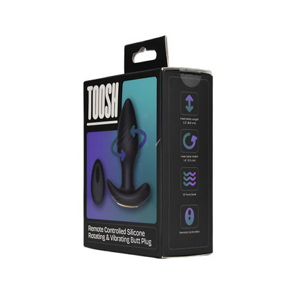 Toosh Remote Controlled Silicone Rotating & Vibrating Butt Plug