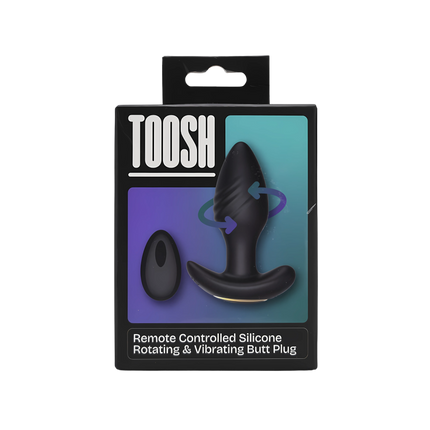 Toosh Remote Controlled Silicone Rotating & Vibrating Butt Plug