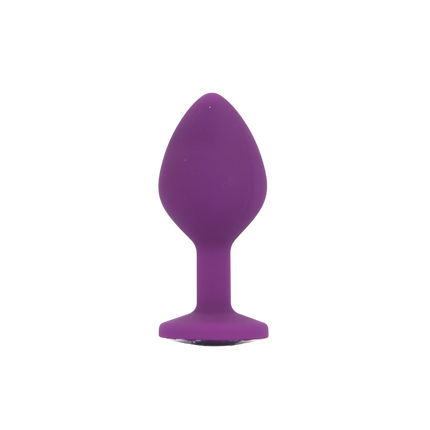 Toosh Silicone Butt Plug Purple Set of 3 Clear Stone