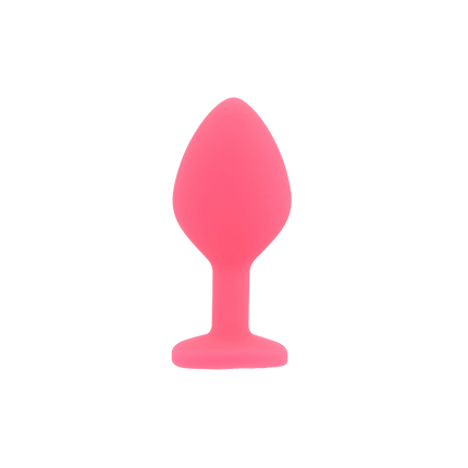 Toosh Silicone Butt Plug Pink Set of 3 Clear Stone