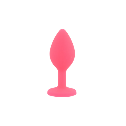 Toosh Silicone Butt Plug Pink Set of 3 Clear Stone