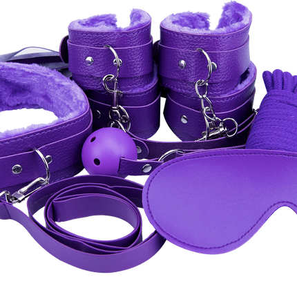 Loving Joy Beginner's Bondage Kit Purple (8 Piece)